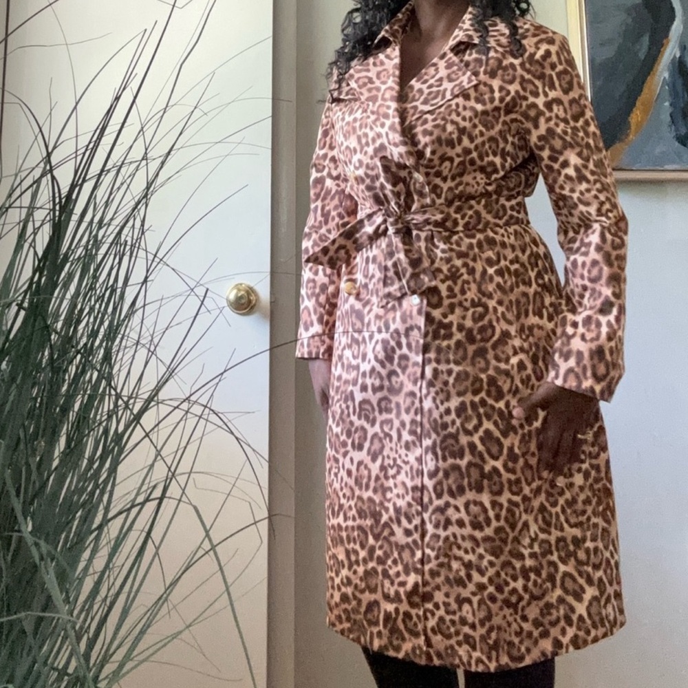Sofia Leopard Print Trench Coat